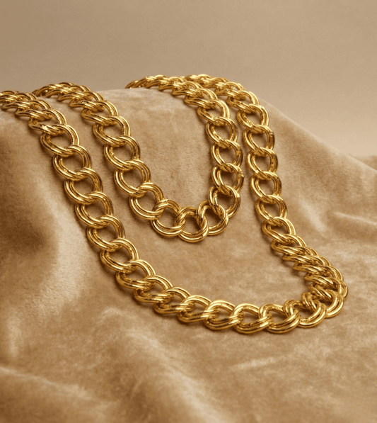 24Kt Gold Plated Nawabi Style Gents Chain - 24k Gold Plated Designer Jewellery | The Jewellery Vault
