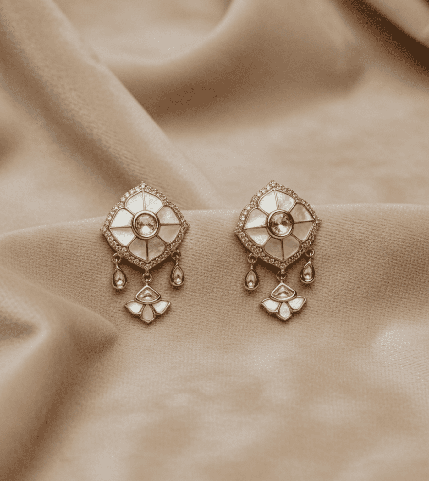 Luxury Glacier Design Earings - 24k Gold Plated Earing | The Jewellery Vault