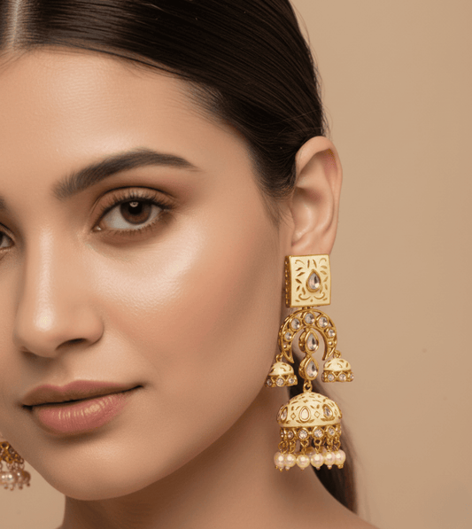Artificial Jhumka - 24k Gold Plated Jhumka | The Jewellery Vault