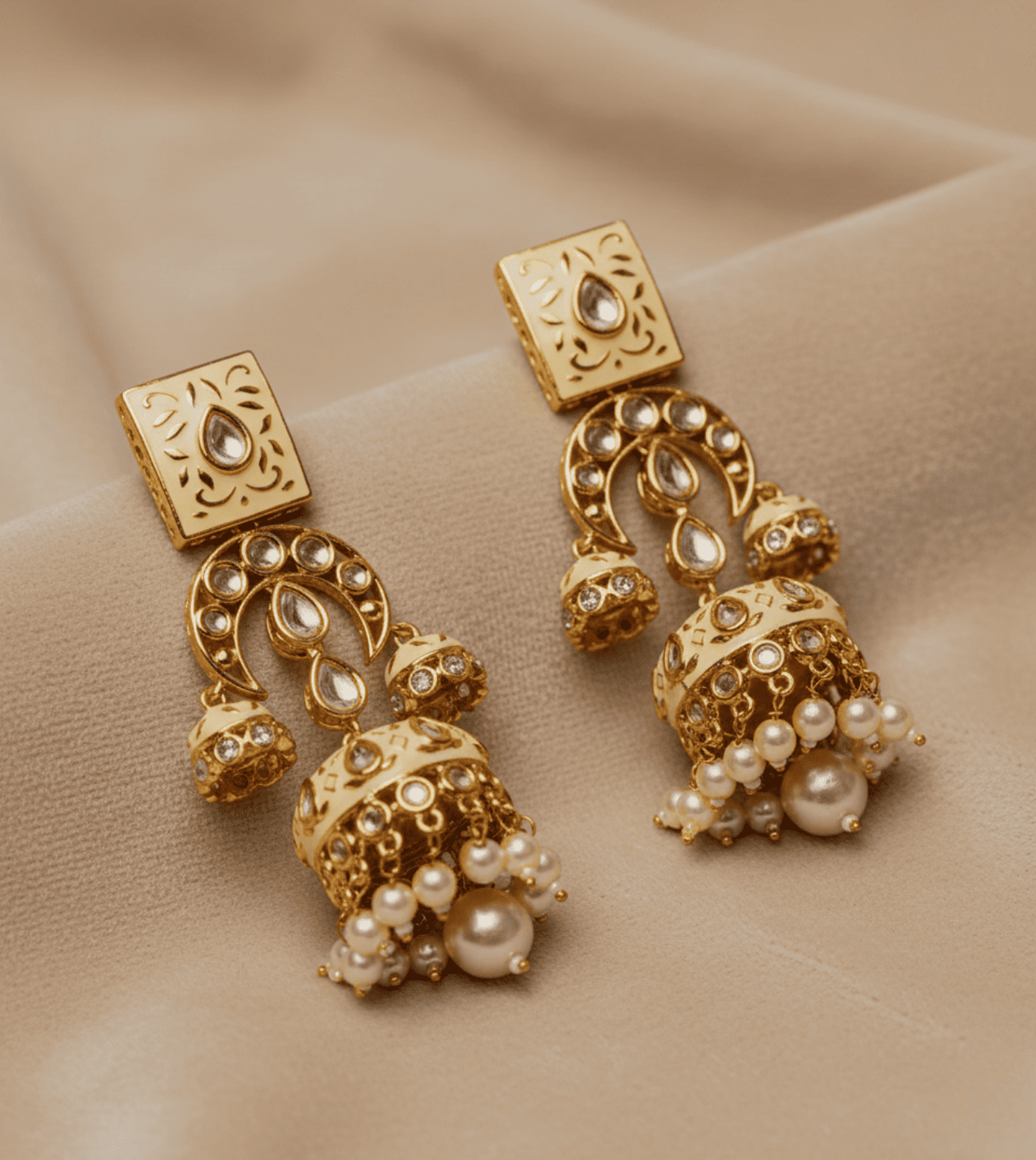 Artificial Jhumka - 24k Gold Plated Jhumka | The Jewellery Vault