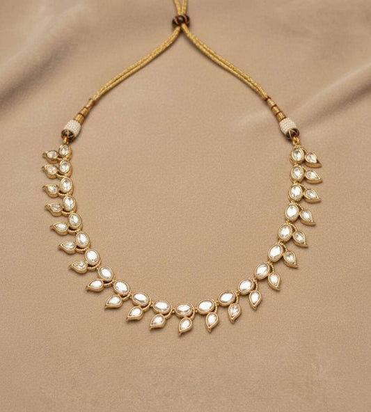 Pure Glow Diamond Zirconia Necklace Set - 24k Gold Plated Earing | The Jewellery Vault