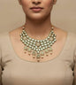 Festive Heavy Kundan with Pearl Necklace Set - 24k Gold Plated Bridel set | The Jewellery Vault