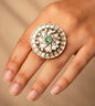 Ina Floret Artificial Ring - 24k Gold Plated Women Ring | The Jewellery Vault
