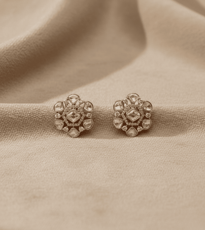 Golden Blossoms Stud Tops - 24k Gold Plated Earing | The Jewellery Vault