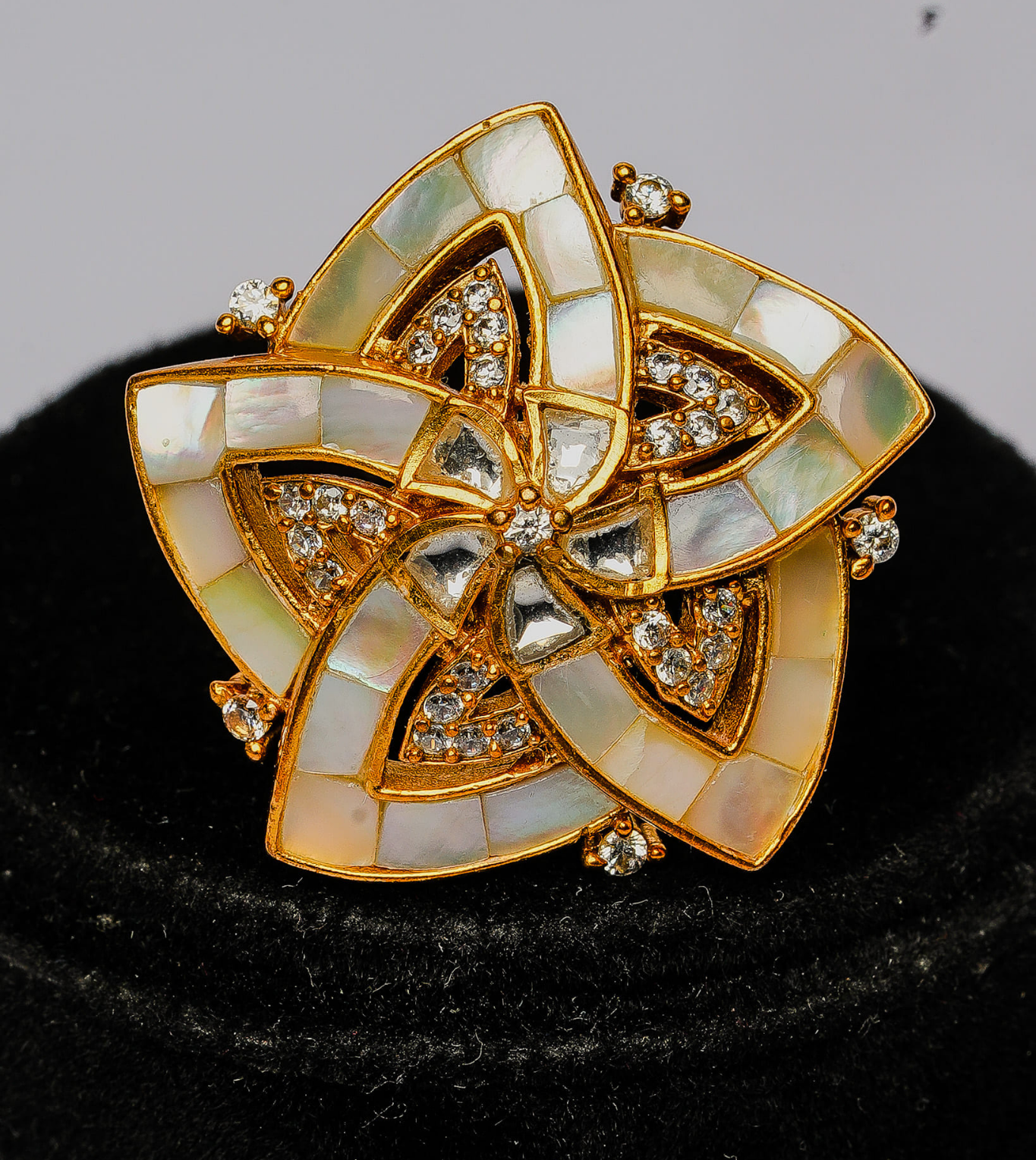 Roses & Regalia Star Ring - 24k Gold Plated Women Ring | The Jewellery Vault
