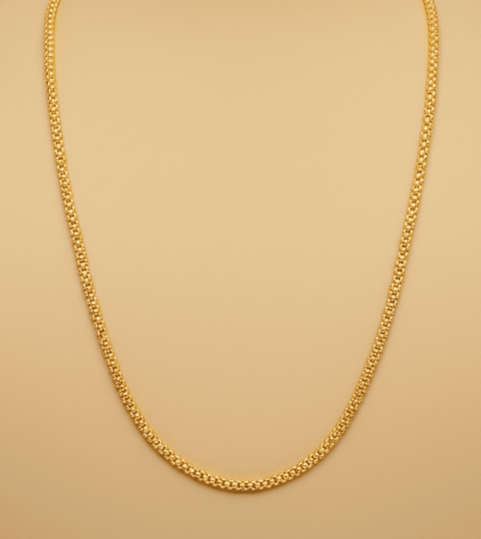 24Kt Gold Plated Traditional Simple Chain - 24k Gold Plated Designer Jewellery | The Jewellery Vault