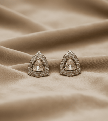 Triangle Design Tops - 24k Gold Plated Earing | The Jewellery Vault