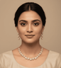Studded American Diamond Zirconia Necklace Set - 24k Gold Plated Bridel set | The Jewellery Vault