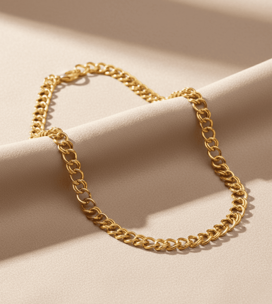 24Kt Gold Plated Heavy Divider Mens Chain - 24k Gold Plated Designer Jewellery | The Jewellery Vault