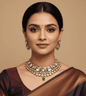 Kundan Emerald Necklace Set - 24k Gold Plated Bridel set | The Jewellery Vault