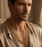 24Kt Gold Plated Nawabi Style Gents Chain - 24k Gold Plated Designer Jewellery | The Jewellery Vault