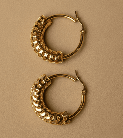 Ripple Design Earings - 24k Gold Plated Earing | The Jewellery Vault