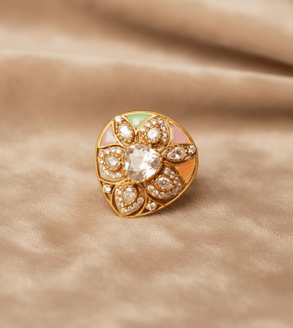 Leaf Designable Women Ring - 24k Gold Plated Women Ring | The Jewellery Vault