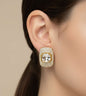 Square Design Tops - 24k Gold Plated Earing | The Jewellery Vault