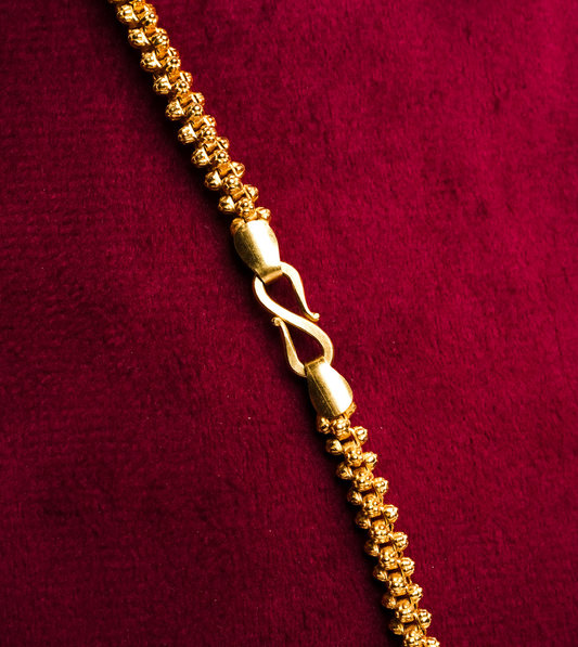24 karat gold plated elegant bead lady chain - 24k Gold Plated 1 Gram Gold Jewelry | The Jewellery Vault