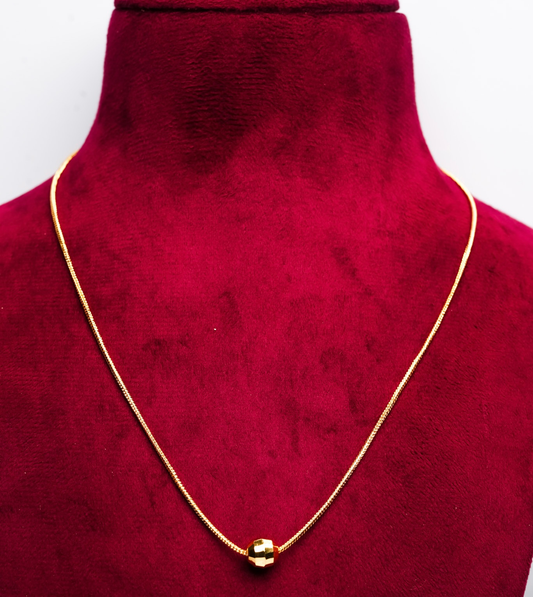 24kt Gold Plated Unique Pearl Women Chain - 24k Gold Plated Designer Jewellery | The Jewellery Vault