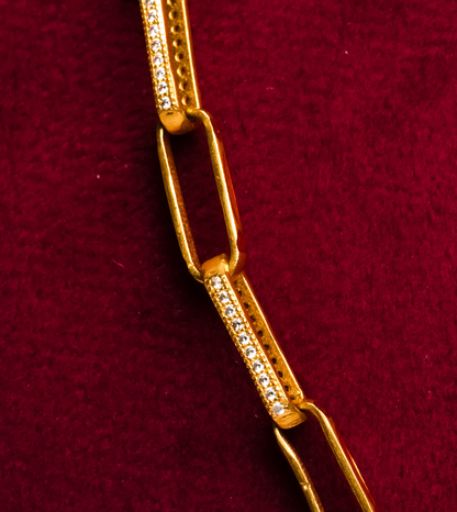 24kt Gold Plated Latest Design Rhodium Polish Gents Chain - 24k Gold Plated 1 Gram Gold Jewelry | The Jewellery Vault
