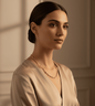 24kt Gold Plated Gold Zirconia Women Chain - 24k Gold Plated Designer Jewellery | The Jewellery Vault