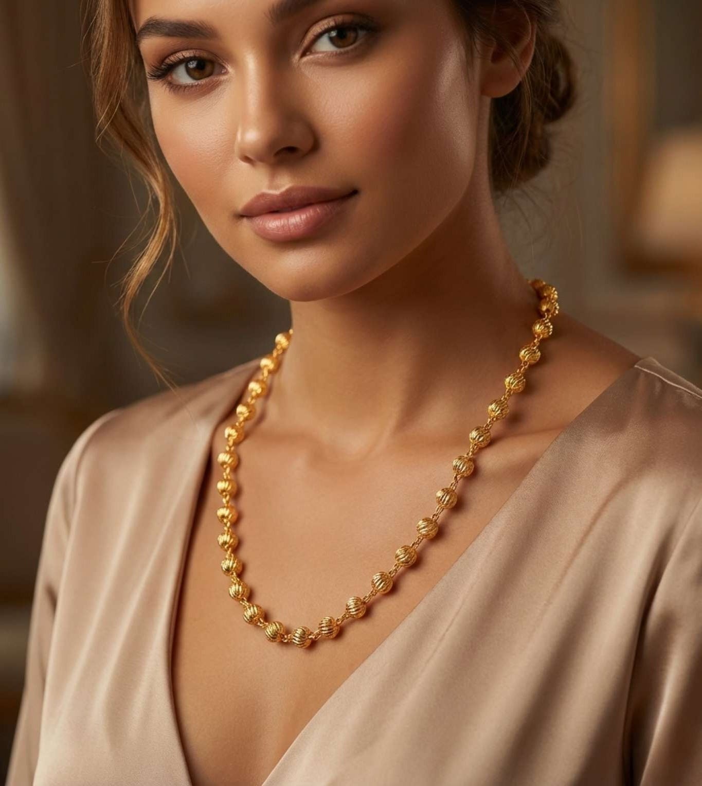 24 karat gold Matarmala Women Chain - 24k Gold Plated Designer Jewellery | The Jewellery Vault